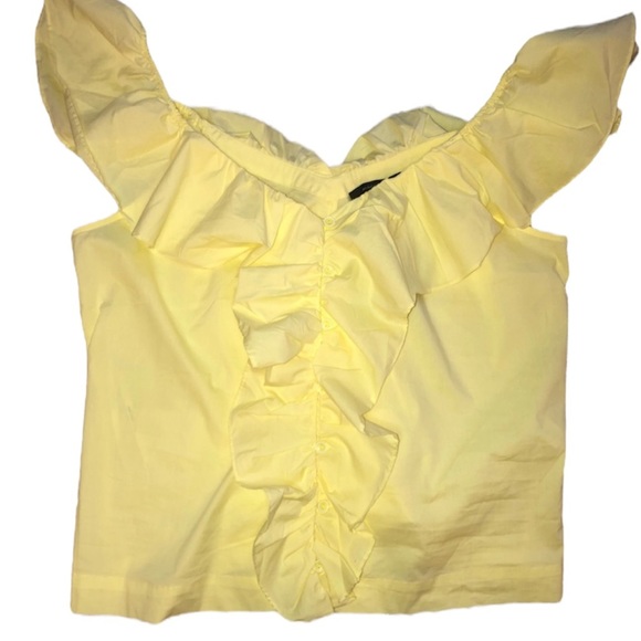 New with tags Marc New York yellow off the shoulder summer blouse - Picture 1 of 10